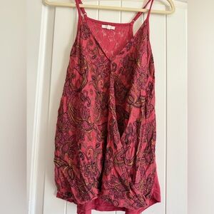 Maurices Pink Paisley Tank Top